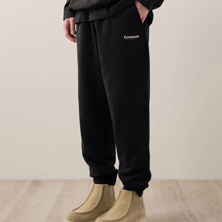 COVERNAT Knitted Sweatpants Unisex Black-4