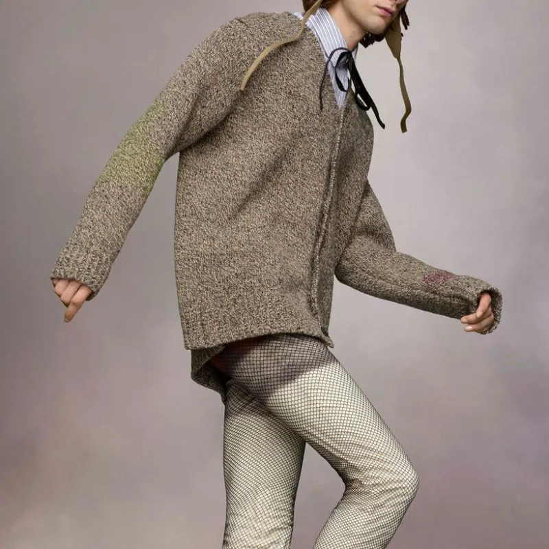 Maison Margiela V Neck Knitted Cardigan-3