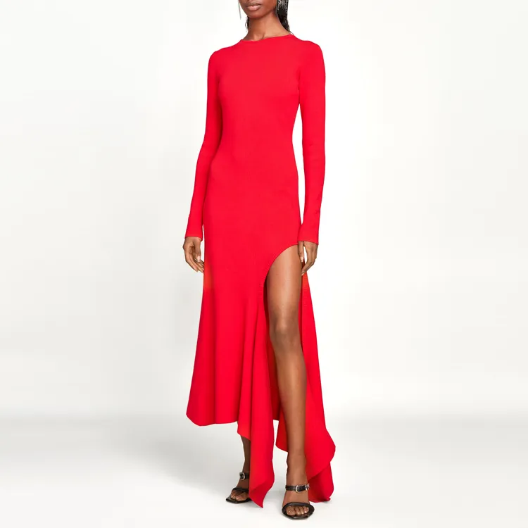 YProject FW23 Long-Sleeved Dresses Women's Red-2