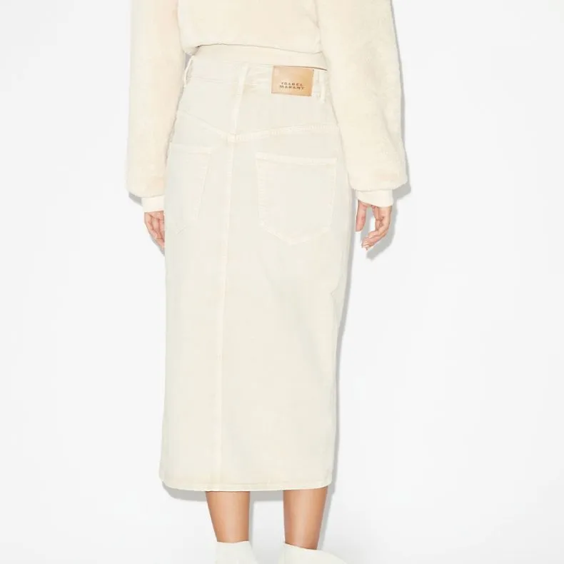 ISABEL MARANT ETOILE SS24 Long Skirt Women's White-2