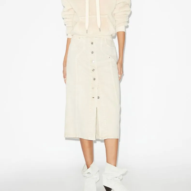 ISABEL MARANT ETOILE SS24 Long Skirt Women's White-1