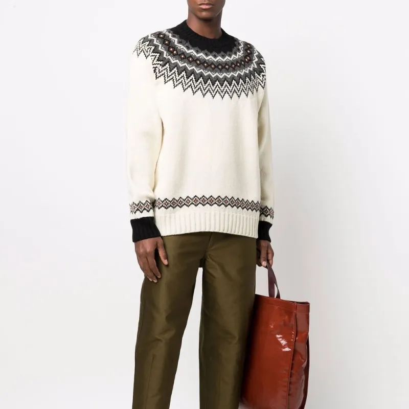 JUNYA WATANABE Fair Isle Intarsia knit Wool Jumper-1