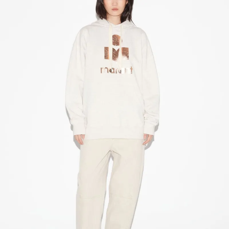 ISABEL MARANT ETOILE Logo Printed Drawstring Hoodie-2