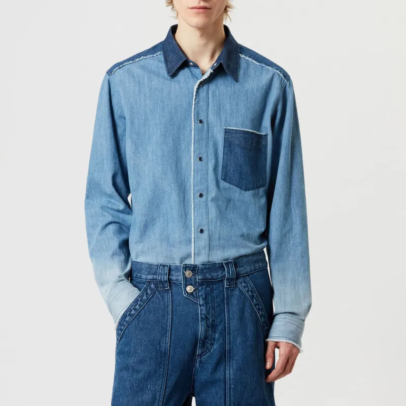 ISABEL MARANT Yohana Gradient effect Denim Shirt-1