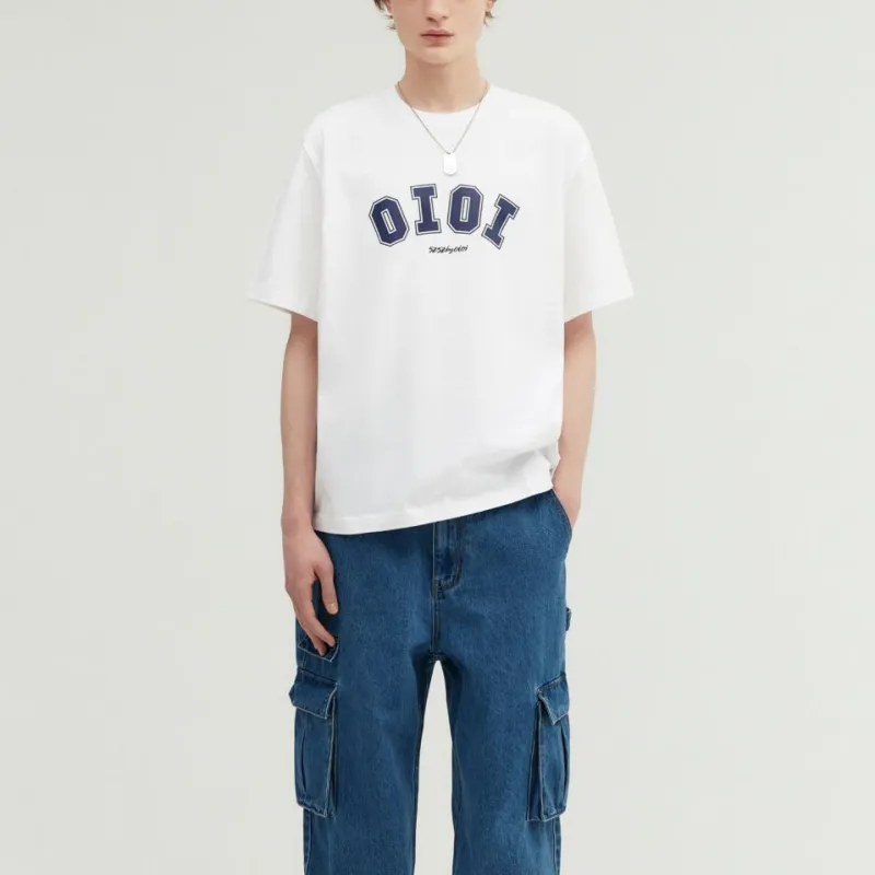 5252 BY O!Oi Drop Shoulder Sleeve T Shirt Unisex White-4