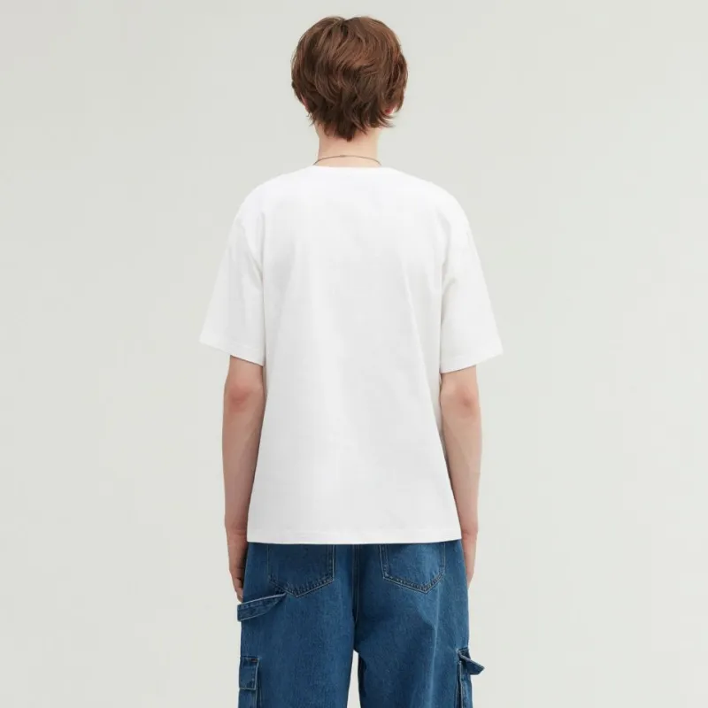5252 BY O!Oi Drop Shoulder Sleeve T Shirt Unisex White-5