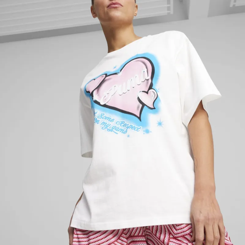 PUMA GAME LOVE BASKETBALL T-Shirts Women's White-2