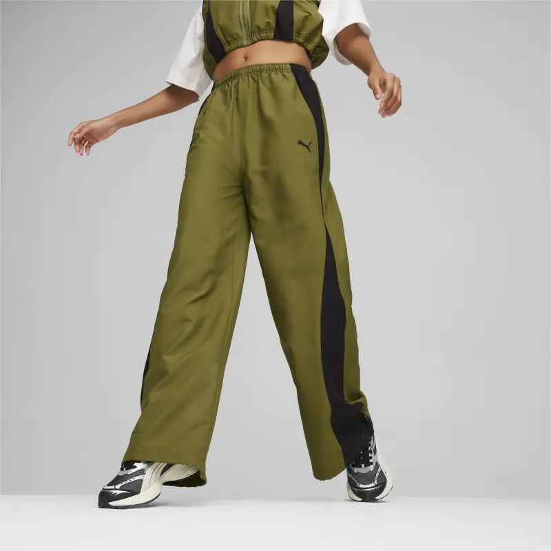PUMA Knitted Sweatpants Women's Olive Green-2
