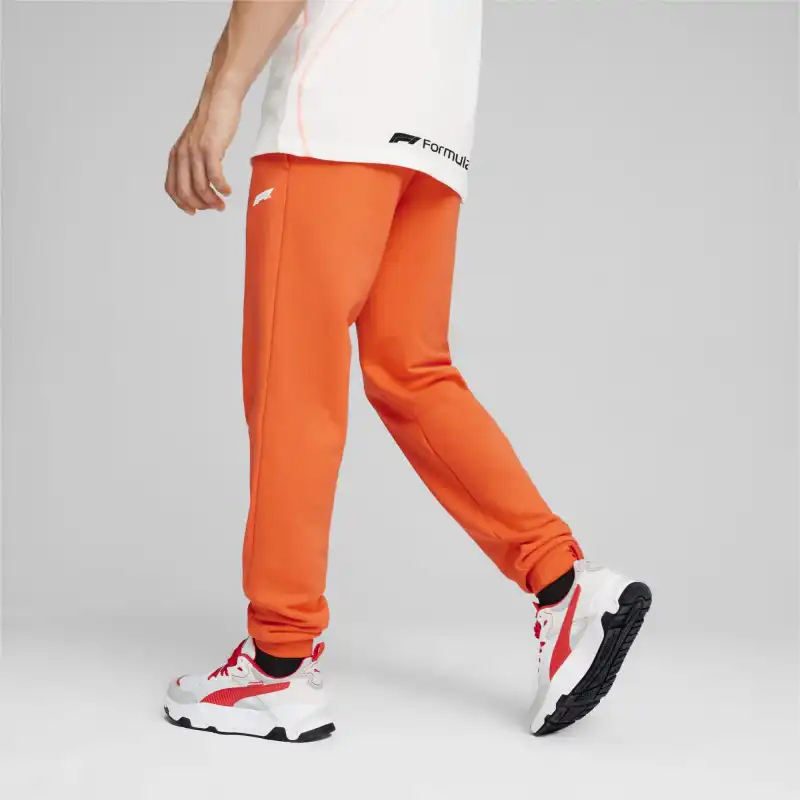 PUMA Knitted Sports Pants Men's Orange Red-2