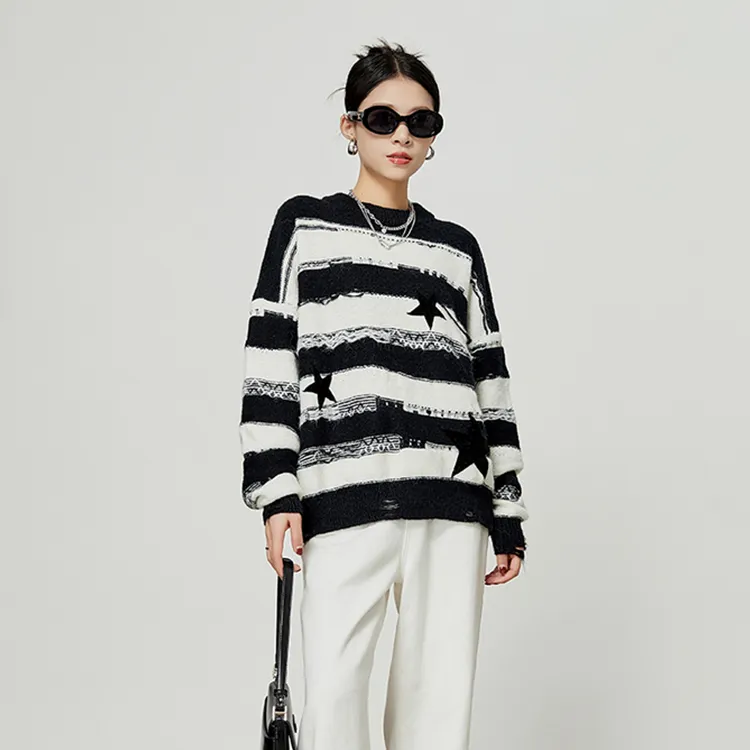 Weekly Knitwear Women's Black White-1
