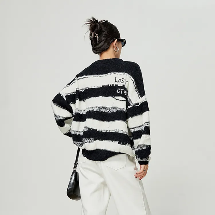 Weekly Knitwear Women's Black White-2