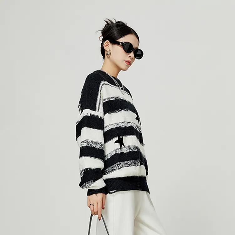 Weekly Knitwear Women's Black White-3
