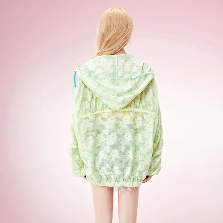 B.Duck Sun Protection Clothing Women's Green All Over Print-1
