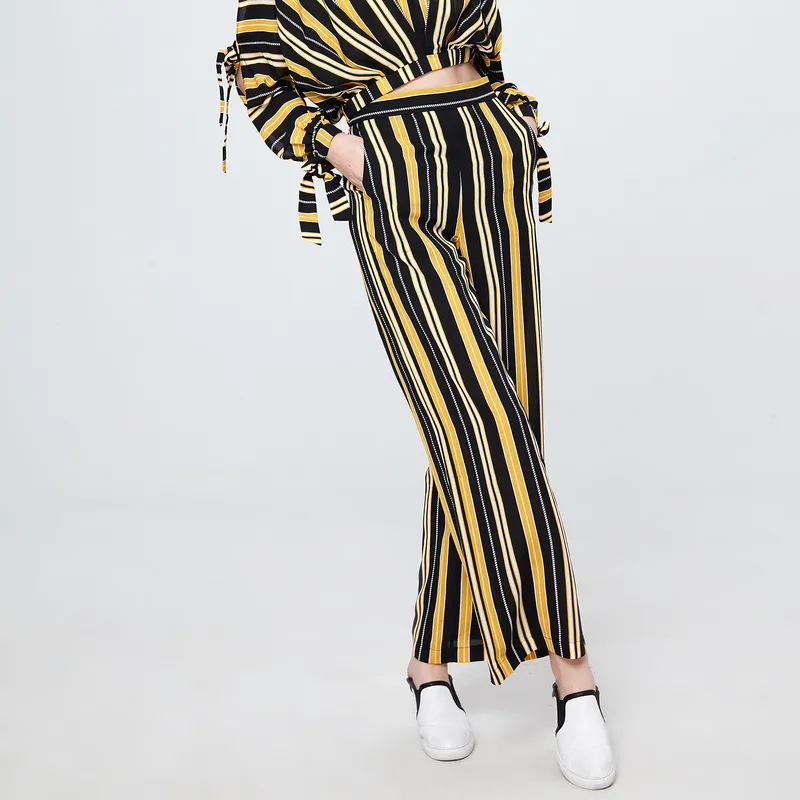 MASFER.SU Casual Pants Women's Stripes-4
