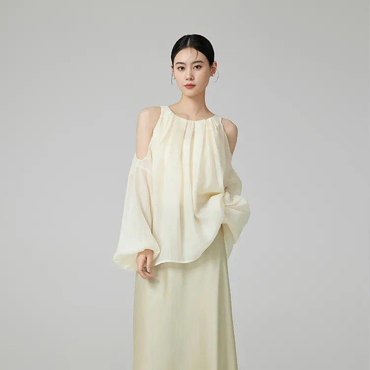 Suotian Chiffon Shirt Women's Light Yellow-1