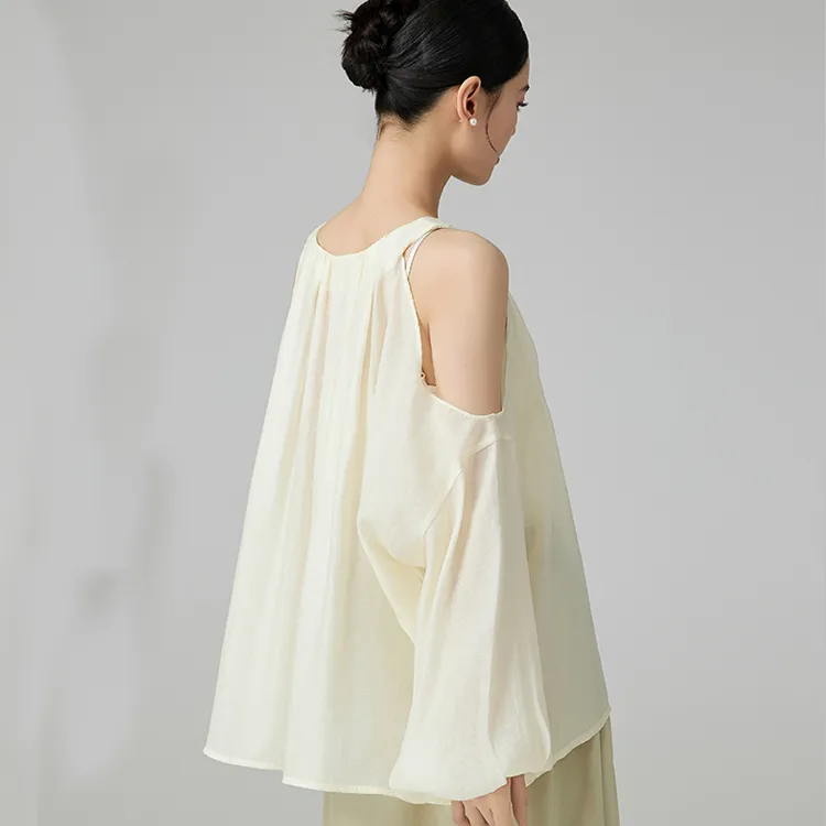 Suotian Chiffon Shirt Women's Light Yellow-2