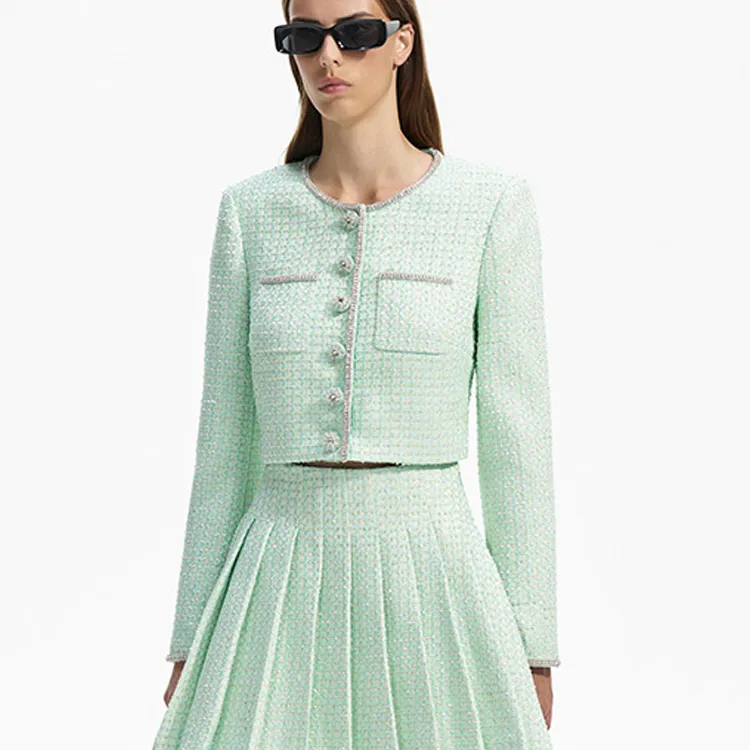 Self portrait Jackets Coats Women's Mint Green-1
