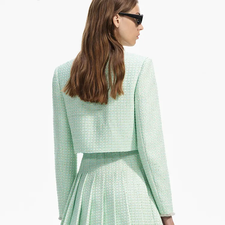 Self portrait Jackets Coats Women's Mint Green-2