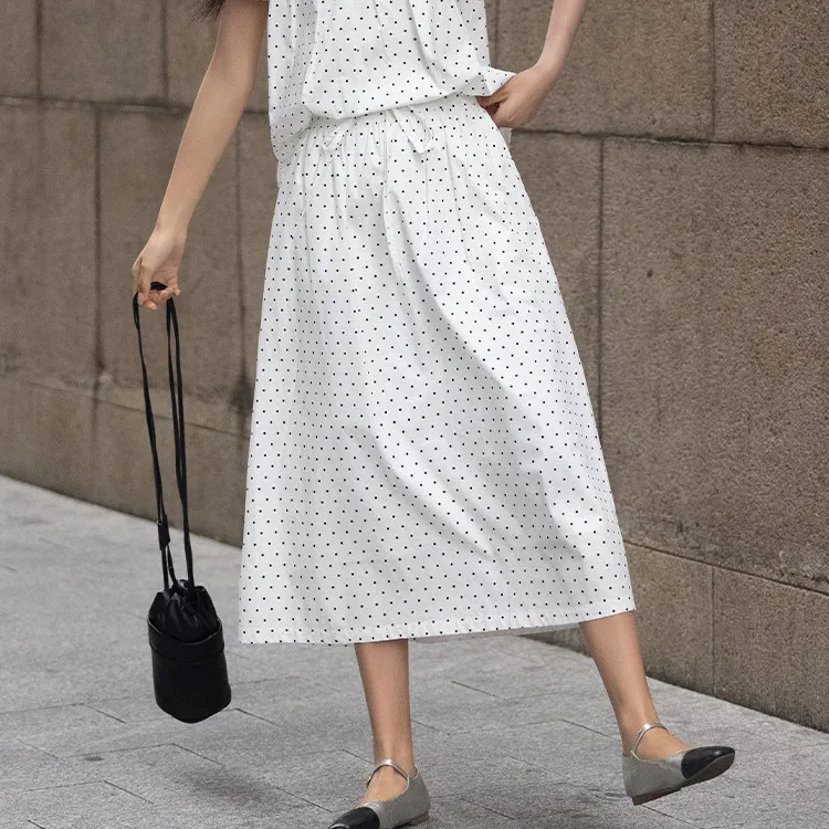 【dme】 Casual Long Skirts Women's White-1