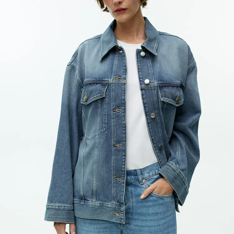 ARKET Denim Jacket Women's Washed Blue-2