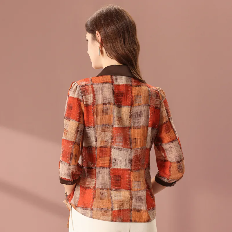 FENHONGMALI Shirt Women's Orange-2