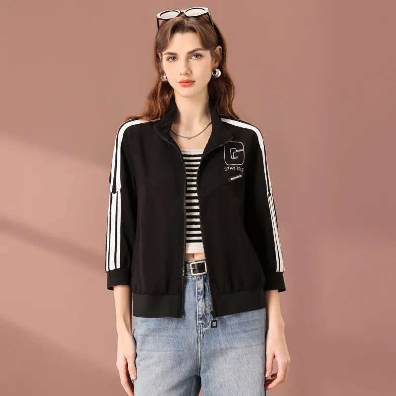 FENHONGMALI Jackets Coats Women's Star Diamond Black-2