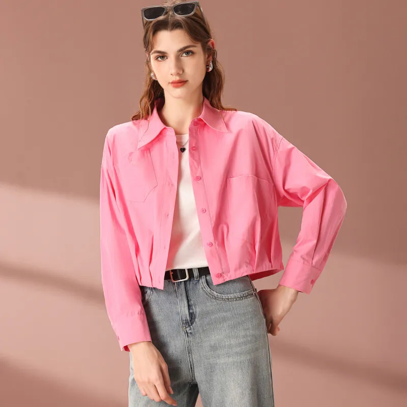 FENHONGMALI Shirts Women's Pink-1