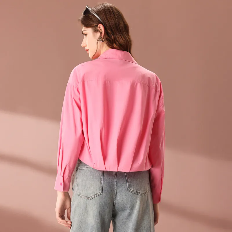 FENHONGMALI Shirts Women's Pink-2