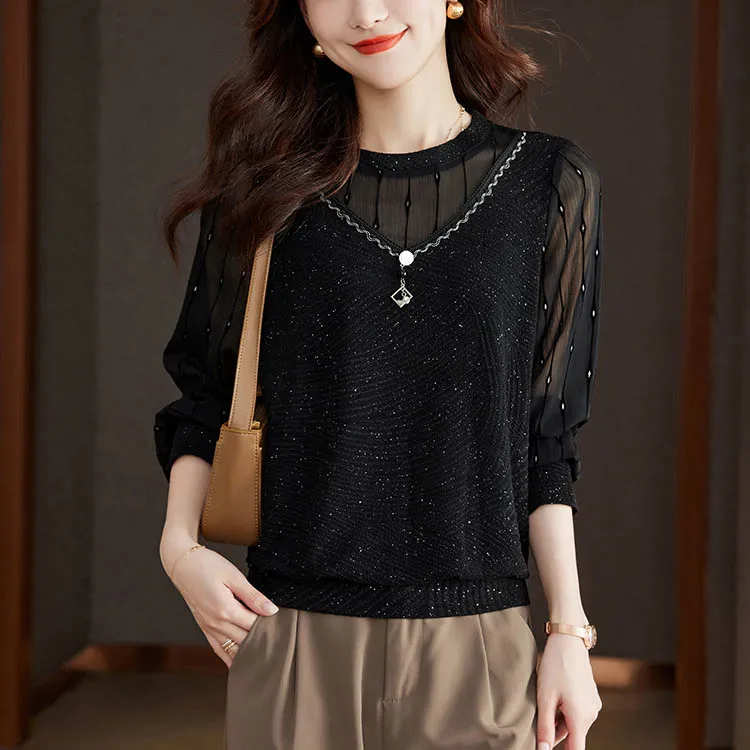 Korean Style Regular T Shirt Women's Black-1