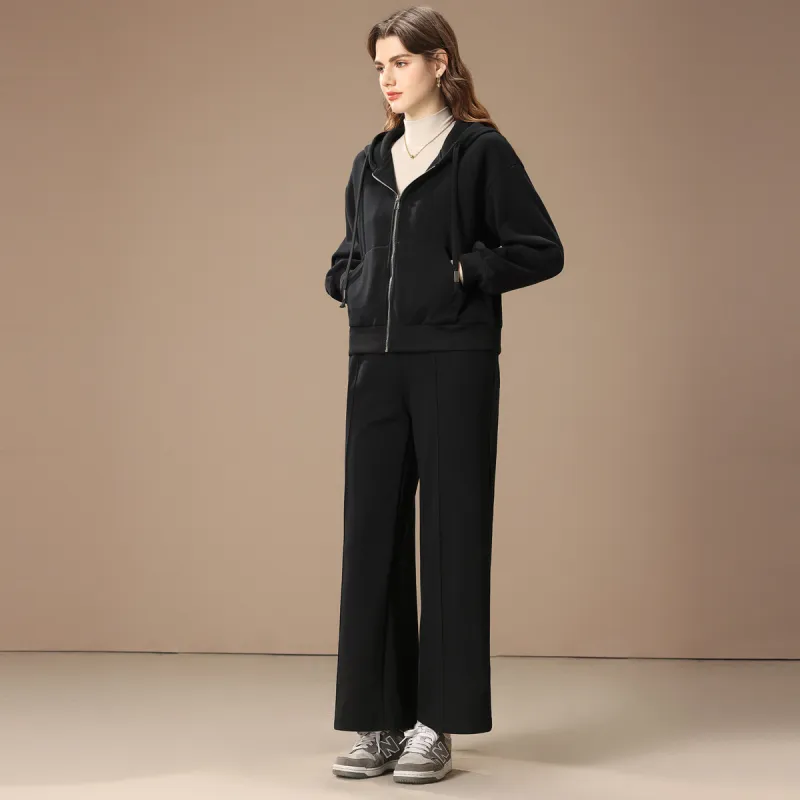 FENHONGMALI Casual Suit Women's Black-2
