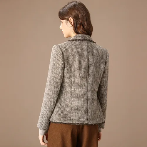 FENHONGMALI Business Suit Women's Coffee