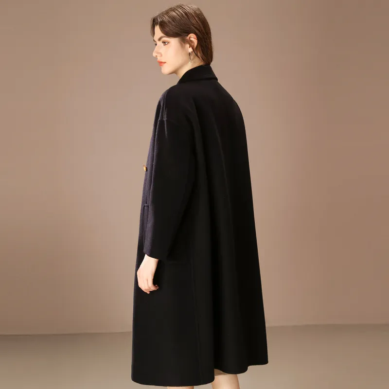 FENHONGMALI Coats Women's Black-1