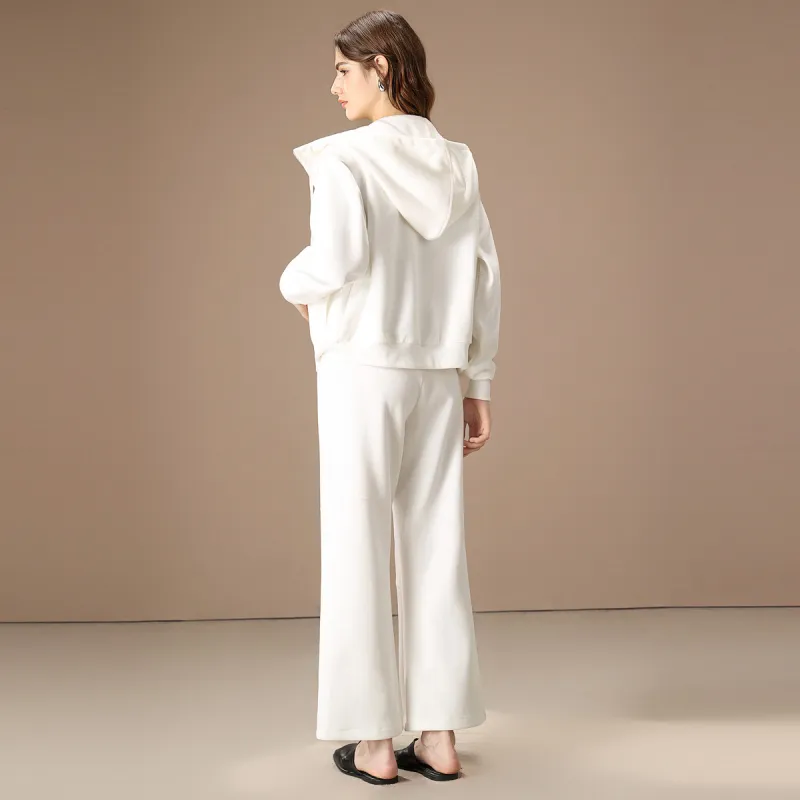 FENHONGMALI Casual Suit Women's White-1