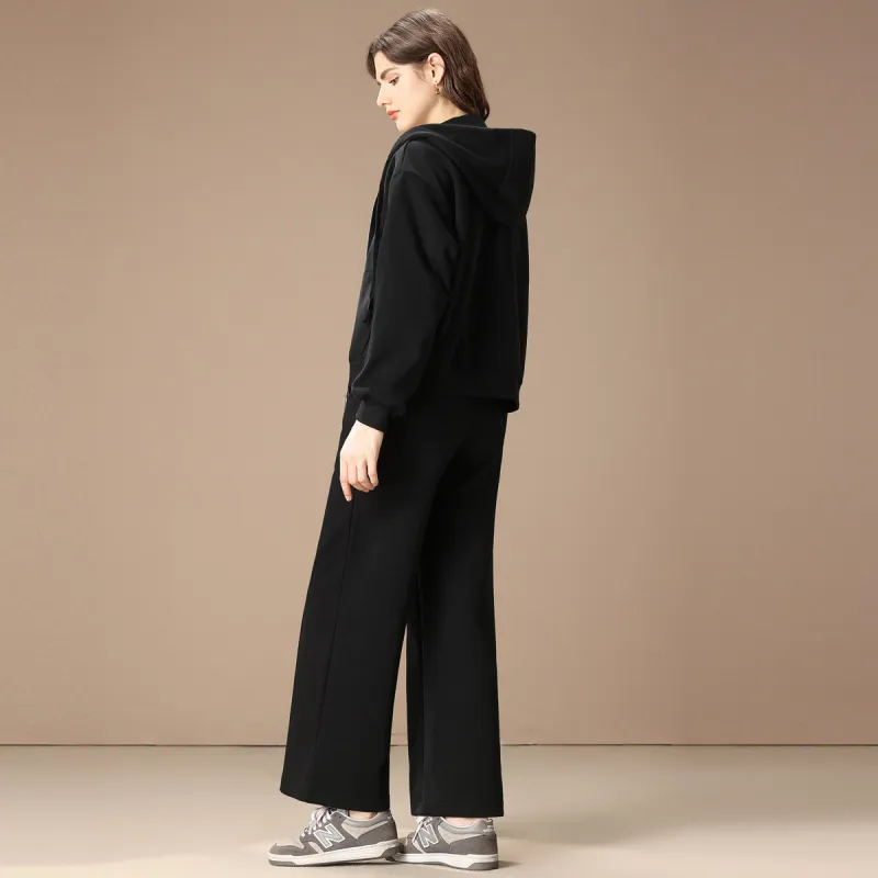 FENHONGMALI Casual Suit Women's Black-1