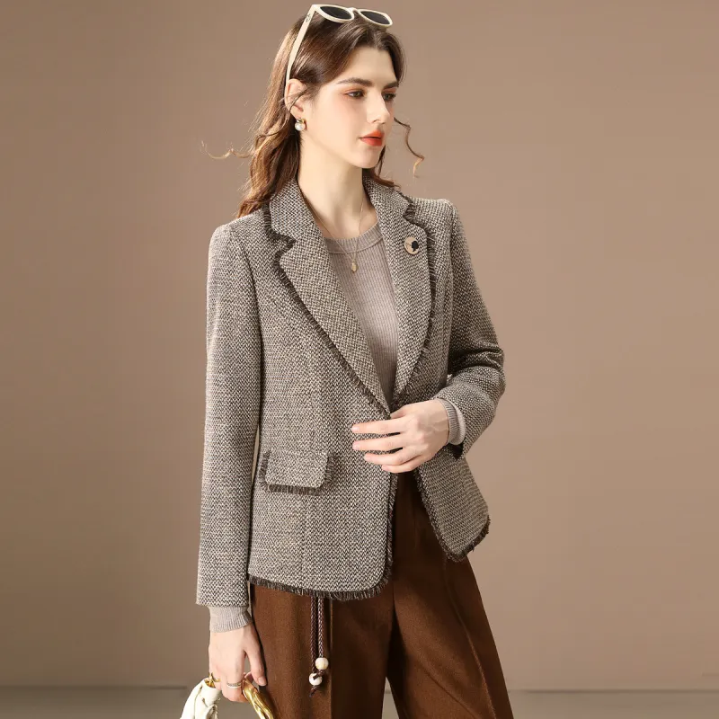 FENHONGMALI Business Suit Women's Coffee-1