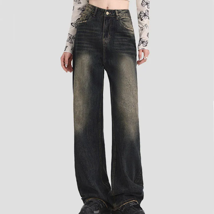 YINLEI Jeans Women's Gray Blue-2