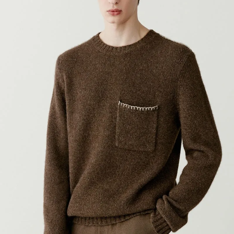 ICICLE Knitwear Men's Yak Velvet Camel Color-1