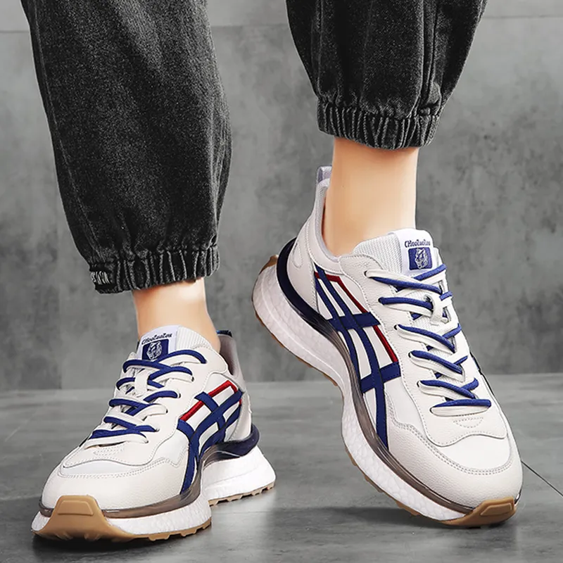 CEDAR HAN Breathable Height Increase Low Top Casual Shoes Unisex-5