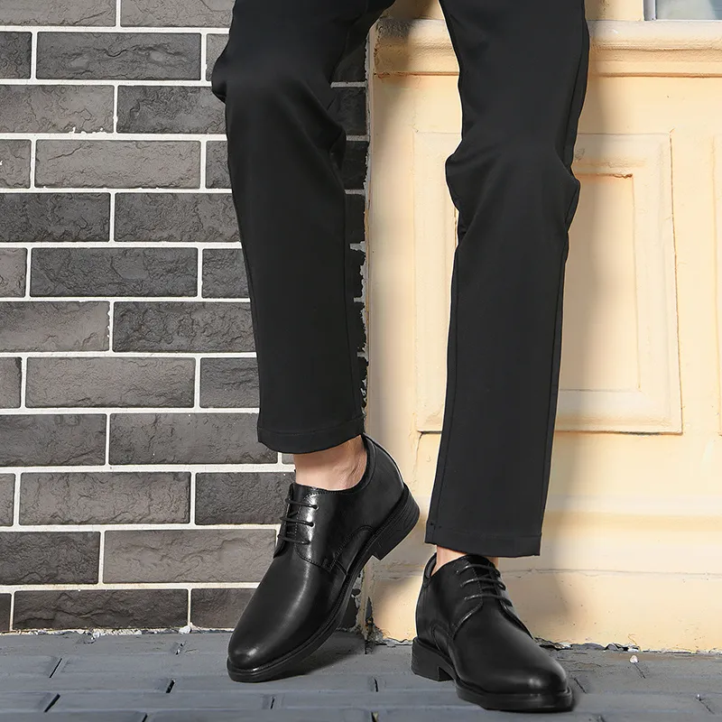HLA Dress Shoes Men Low Top Black-10