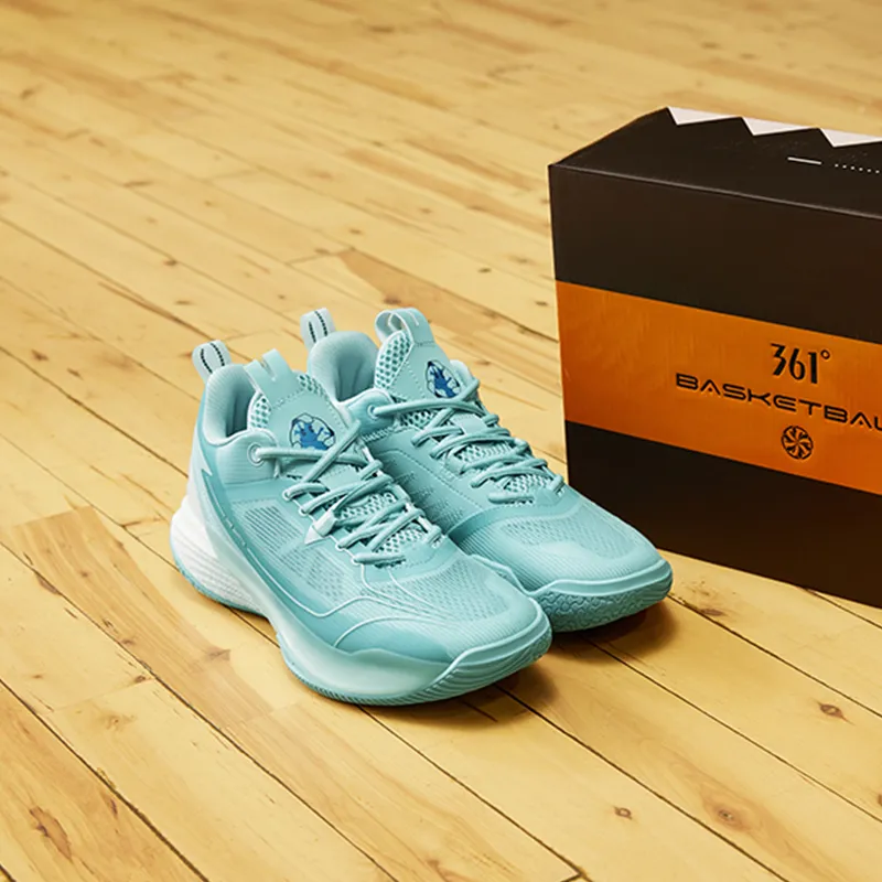361° ONE MOTION Wave Series Basketball Shoes Men Low Top Aquatic Blue/Sheer Blue-8