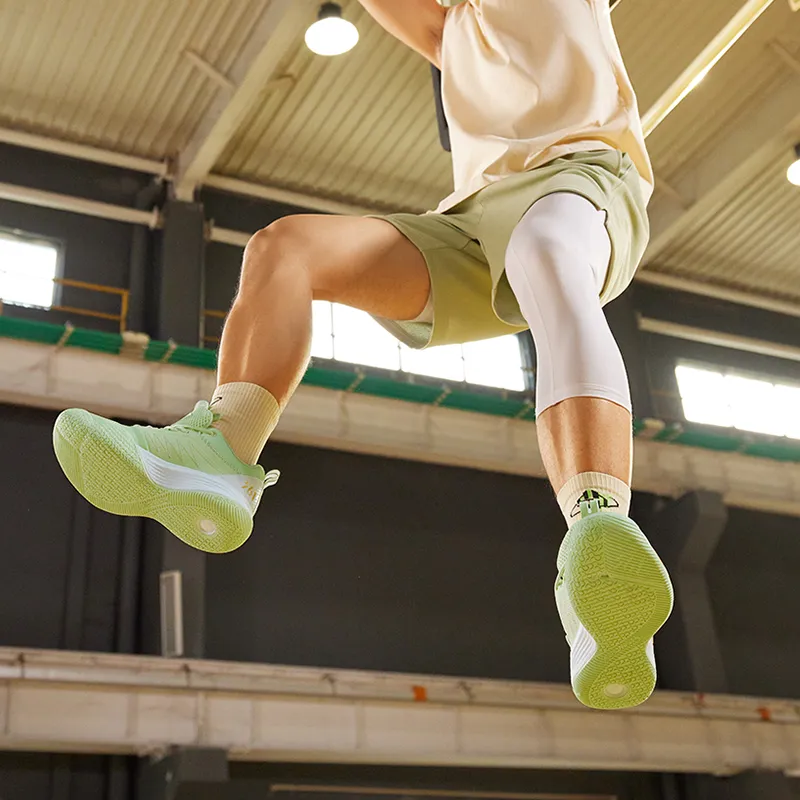 361° ONE MOTION Wave Series Basketball Shoes Men Low Top Light Fruit Green/Cheese Yellow-10
