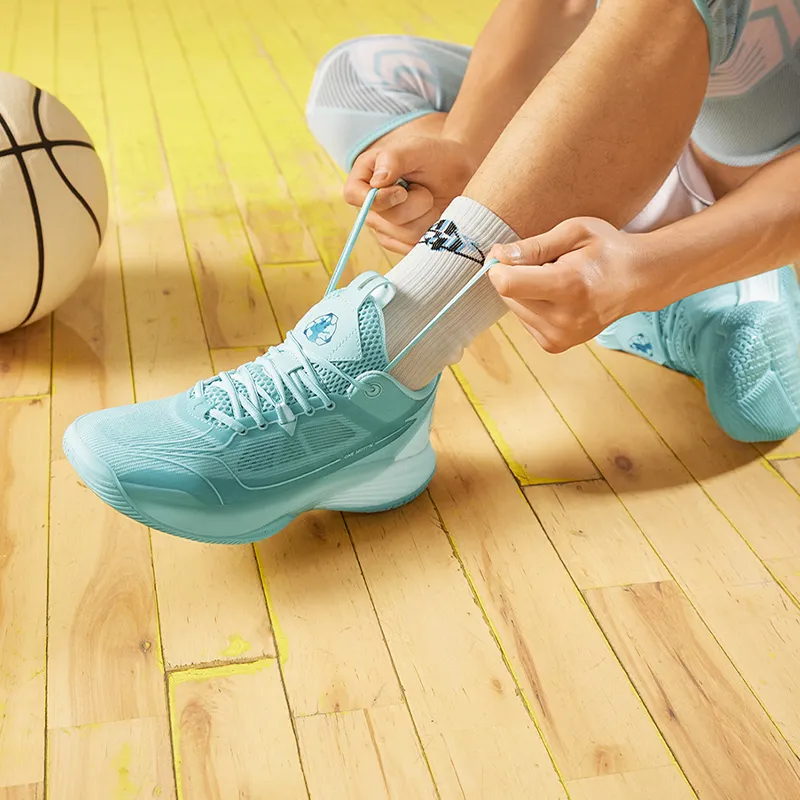 361° ONE MOTION Wave Series Basketball Shoes Men Low Top Aquatic Blue/Sheer Blue-5
