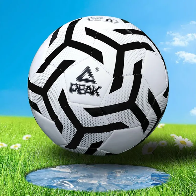 PEAK Size 5 Soccer PVC Machine Stitched Soccer Ball Unisex-10