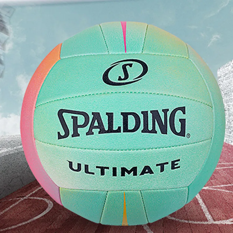 SPALDING Ultimate Series PU Size 5 Volleyball Unisex Green Pink-6