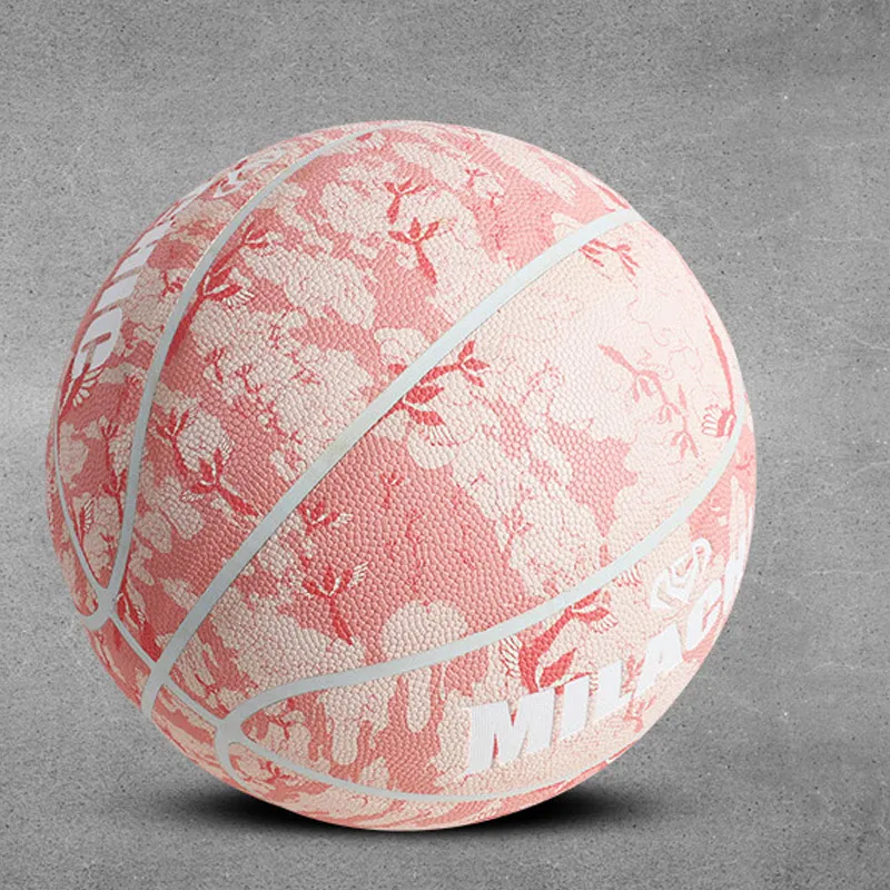 MILACHIC PU Basketball Cherry Blossom Pink Size 7 Training Unisex-10
