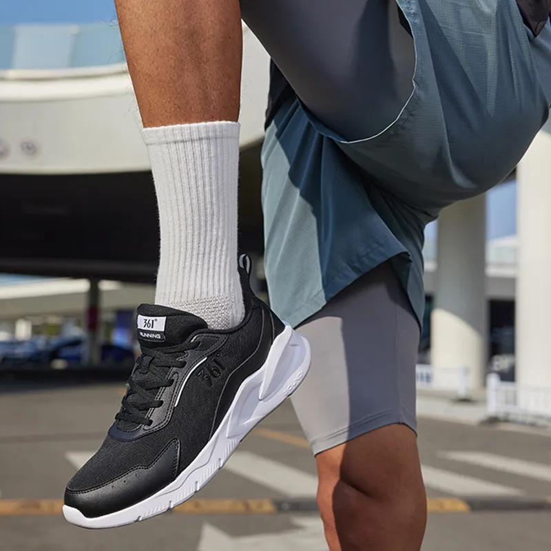 361° Blade 2.0 Cushioning, Slip Resistant, And Abrasion Resistant Low Top Running Shoes Men's Black White-8