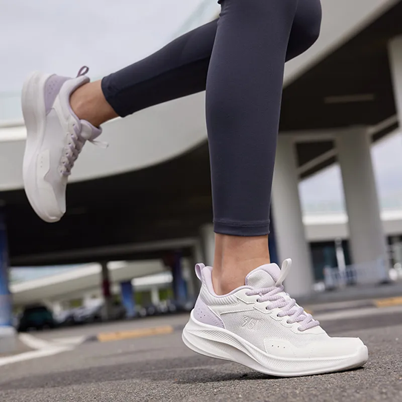 361° Blade 2.0 Cushioned Slip Resistant Low Top Cushioning Outsole Sprint Running Shoes Women's White Purple-9