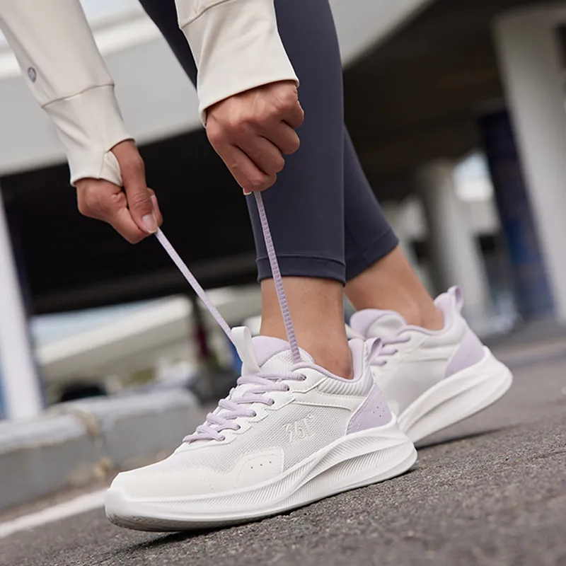 361° Blade 2.0 Cushioned Slip Resistant Low Top Cushioning Outsole Sprint Running Shoes Women's White Purple-11
