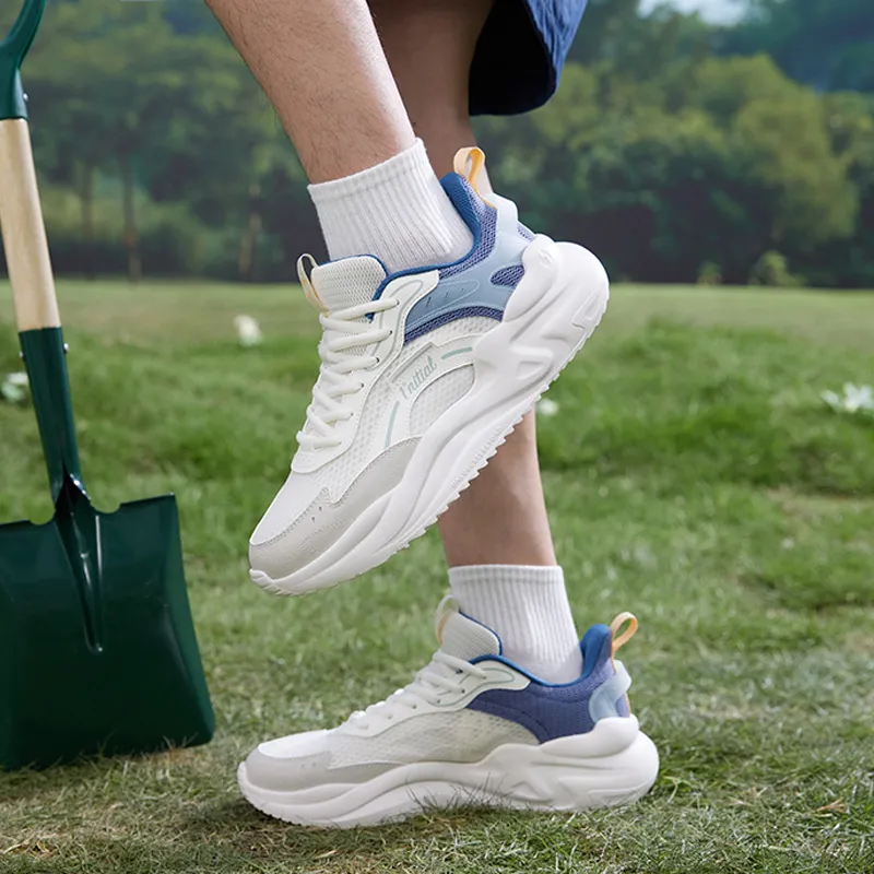 361° Cloud Comfort 3 Cushioned Slip Resistant Low Top Casual Shoes Men's White Blue-6