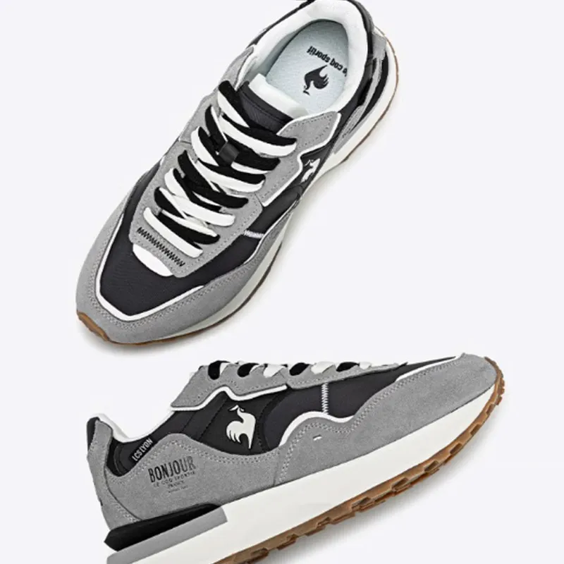 Le Coq Sportif Casual Shoes Unisex Low Top Black/Gray/White-6